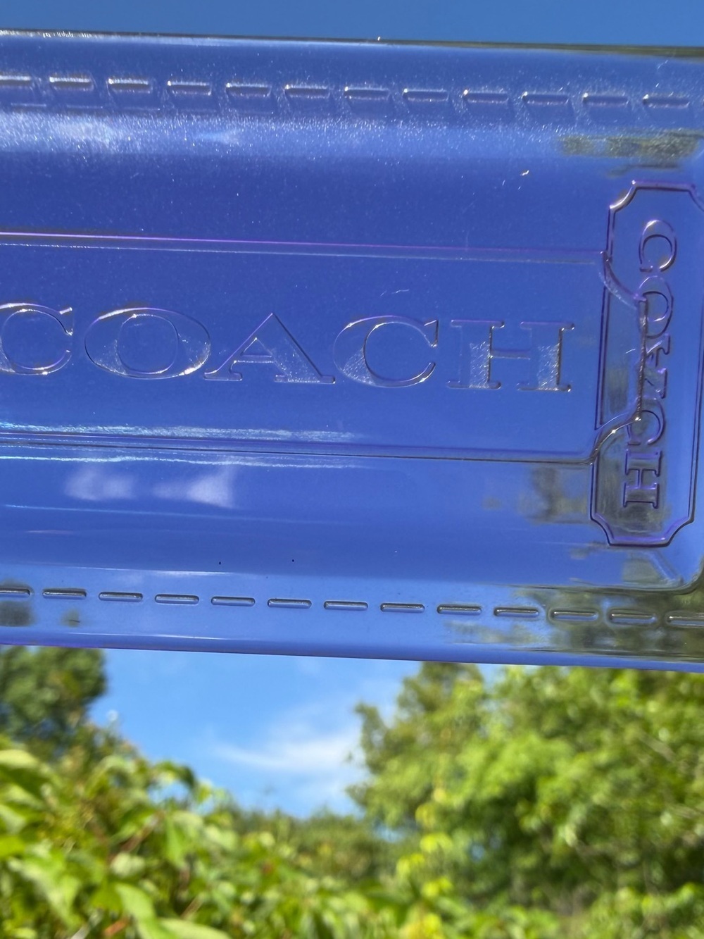 Coach Purple Hang Tag Bag Charm Keychain Fob - Picture 4 of 6